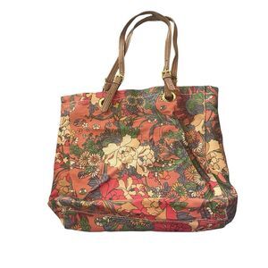 Sakroots Flower Power Article Circle Shoulder Bag Tote Bag Leather Strap